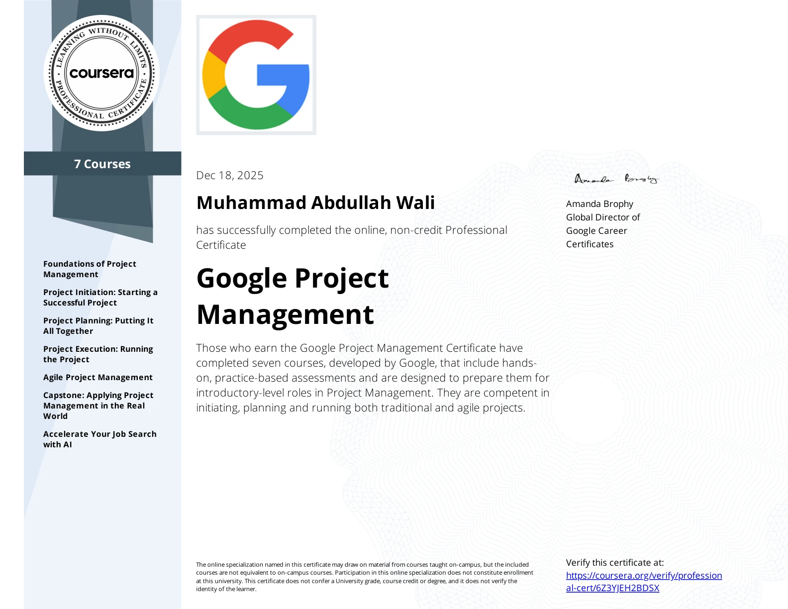 Google Project Management